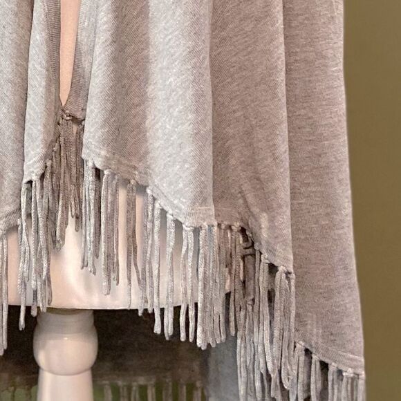 Central Park West open front fringed cardigan L - Picture 3 of 7